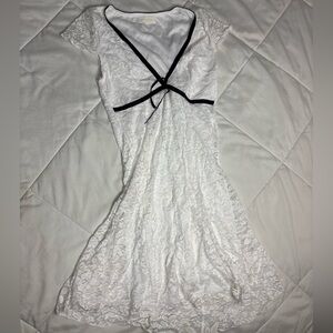 Y2K Elegant White Lace dress